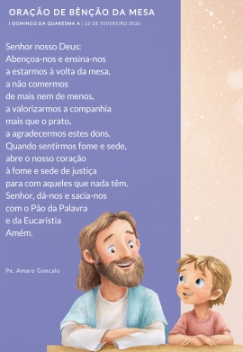 Oração para a Bênção da Mesa | 22.02.2026