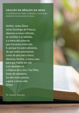 Bênção da mesa || 25.01.2026